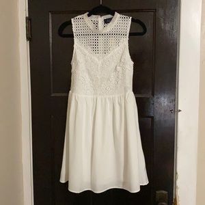 White Lace Fit and Flare Dress From Francesca’s